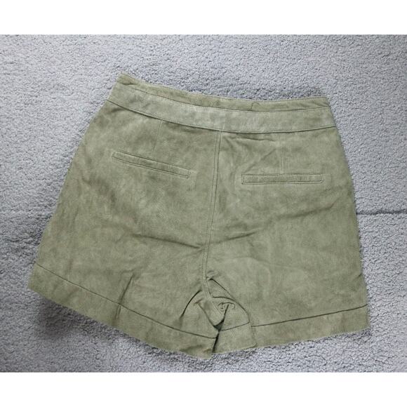 New Blank NYC Shorts 31 Suede Green Rosemary Paperbag Lined Zip - Picture 2 of 7
